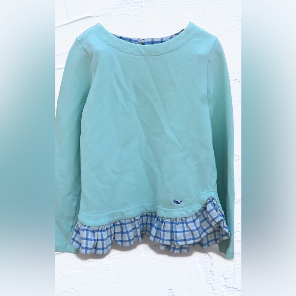 Vineyard Vines Ruffle Plaid Sweatshirt